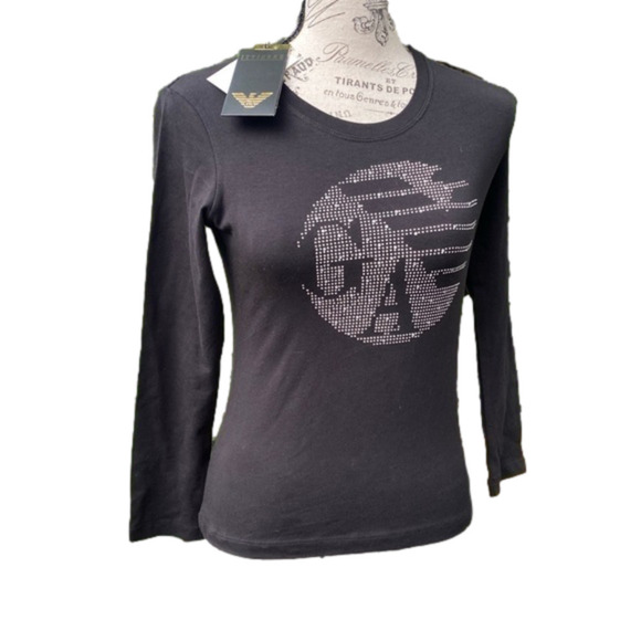 Black Shirt with Embellishments. - Picture 1 of 11